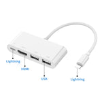 Bộ chuyển đổi video HD 75216 4 trong 1 8 chân sang HDMI + cổng sạc 8 chân + 2 cổng USB, 75216