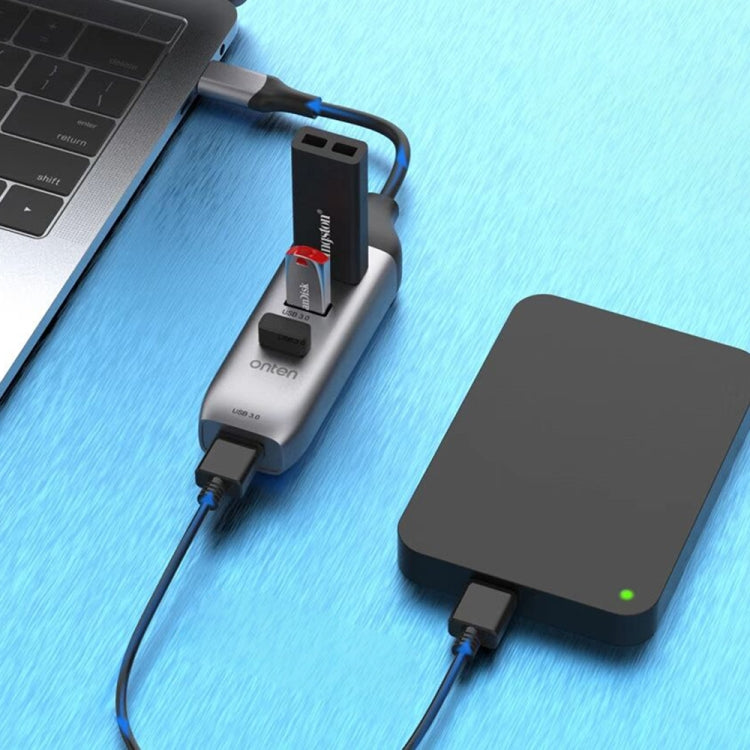Onten 95118U Bộ Chuyển HUB Đa Năng USB-C / Type-C Sang 4 Cổng USB 3.0, 95118U