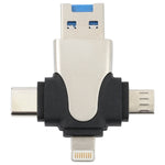 Đầu đọc thẻ 4 trong 1 8 chân + USB-C / Type-C + Micro USB + USB 3.0 đực TF