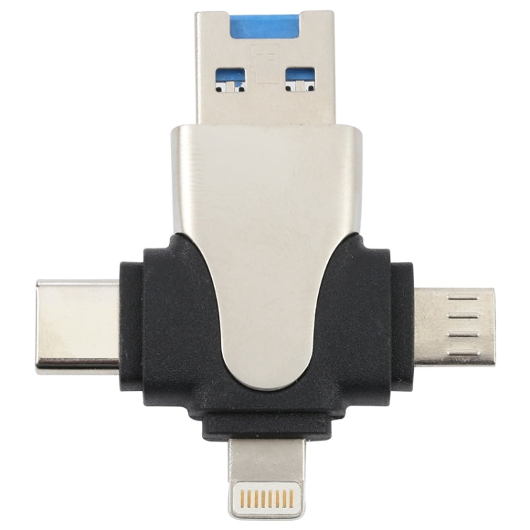 Đầu đọc thẻ 4 trong 1 8 chân + USB-C / Type-C + Micro USB + USB 3.0 đực TF