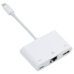 Bộ chuyển đổi NK-107 3 trong 1 8 chân đực sang USB + Ethernet 1000M + nguồn 8 chân cái