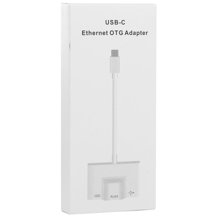 Bộ chuyển đổi 3 trong 1 USB-C / Type-C đực sang USB + Ethernet RJ45 100M + USB-C nguồn cái, 3 trong 1
