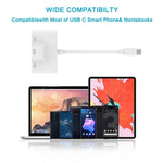Bộ chuyển đổi 3 trong 1 USB-C / Type-C đực sang USB + Ethernet RJ45 100M + USB-C nguồn cái, 3 trong 1