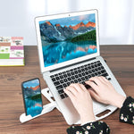 Giá đỡ laptop tản nhiệt tăng cường đa năng, Kiểu dáng: có giá đỡ điện thoại di động có thể xoay, Kiểu dáng: có giá đỡ điện thoại di động có thể xoay