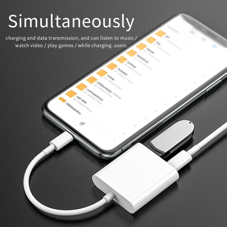Cáp sạc dữ liệu 11cm 8 chân đực sang USB & 8 chân, Đầu đọc camera, Hỗ trợ hệ điều hành iOS 9.2 trở lên