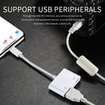 Cáp sạc dữ liệu 11cm 8 chân đực sang USB & 8 chân, Đầu đọc camera, Hỗ trợ hệ điều hành iOS 9.2 trở lên