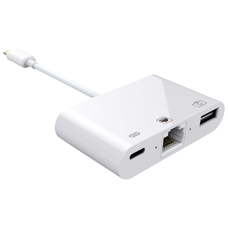 Cáp chuyển đổi video kỹ thuật số OTG 3 trong 1 NK-107 Ethernet + USB + cổng sạc 8 chân cái sang 8 chân đực
