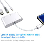Cáp chuyển đổi video kỹ thuật số OTG 3 trong 1 NK-107 Ethernet + USB + cổng sạc 8 chân cái sang 8 chân đực
