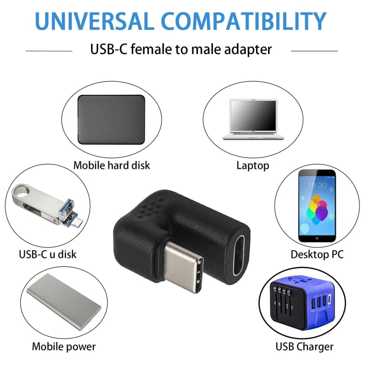 Bộ chuyển đổi USB-C / Type-C chữ U đực sang cái, Type-C sang Type-C