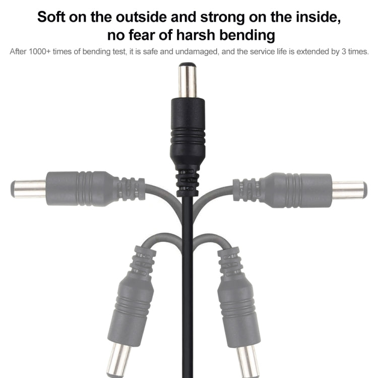 Cáp nối dài phích cắm nguồn DC 5.5 x 2.1mm cái sang đực dài 2m 22AWG cho laptop, 2m 5.5 x 2.1mm