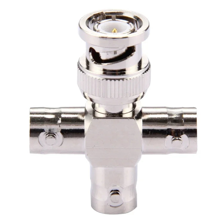 BNC male to female connector with cross type design for short distance connections
