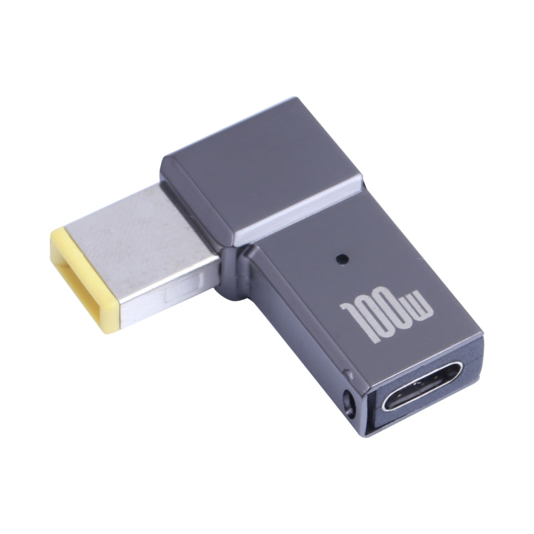 Bộ chuyển đổi sạc máy tính 100W USB-C / Type-C cái sang cổng vuông lớn cho Lenovo, Type-C cái sang cổng vuông lớn
