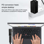 Bộ chuyển đổi sạc máy tính 100W USB-C / Type-C cái sang cổng vuông lớn cho Lenovo, Type-C cái sang cổng vuông lớn