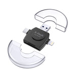 Đầu đọc thẻ SD / TF X-Flash R01 3 trong 1 giao diện 8 chân + USB-C / Type-C + Micro USB
