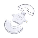 Đầu đọc thẻ SD / TF X-Flash R01 3 trong 1 giao diện 8 chân + USB-C / Type-C + Micro USB