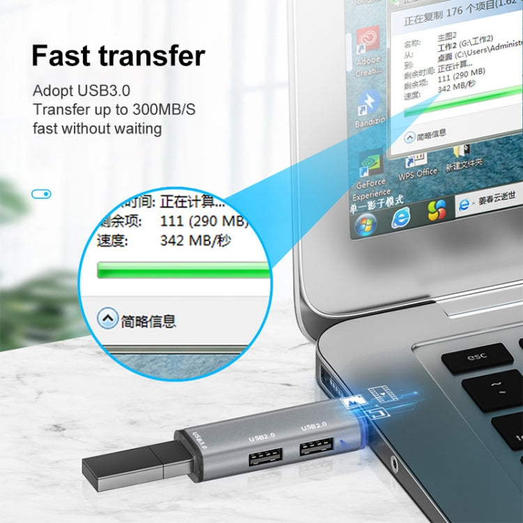 Trạm kết nối đa chức năng 3 trong 1 Type-C / USB-C HUB ADS-302C, ADS-302C