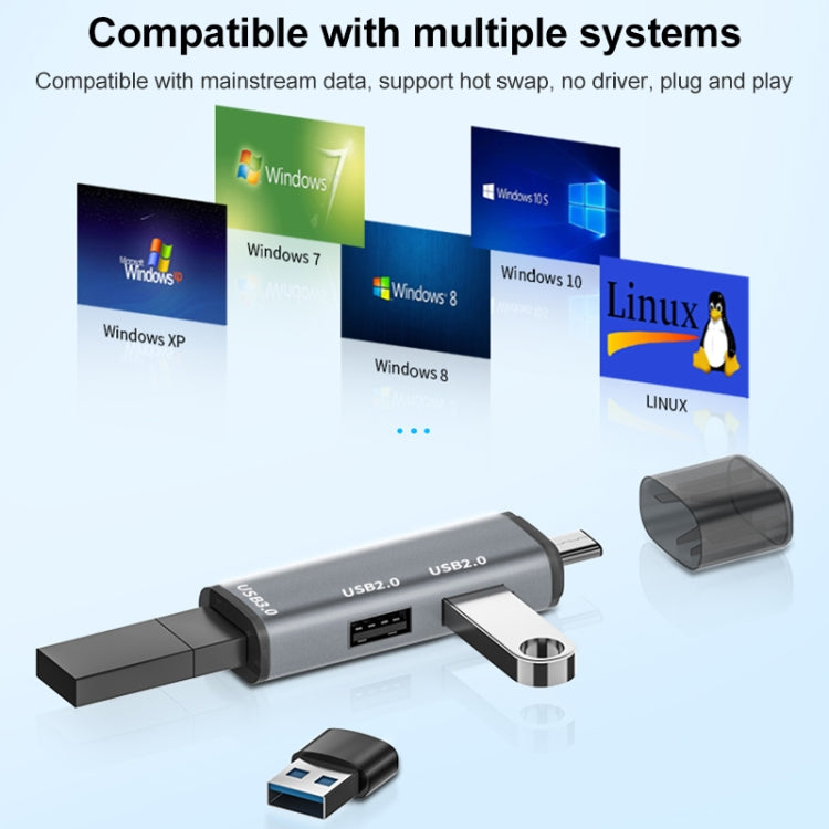 Trạm kết nối đa chức năng 3 trong 1 Type-C / USB-C HUB ADS-302C, ADS-302C