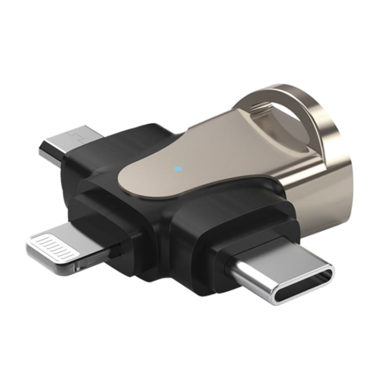 Bộ chuyển đổi OTG 3 trong 1, USB sang Type-C / Micro USB / 8 Pin