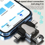 Bộ chuyển đổi OTG 3 trong 1, USB sang Type-C / Micro USB / 8 Pin