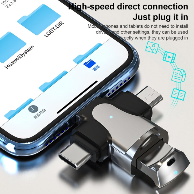 Bộ chuyển đổi OTG 3 trong 1, USB sang Type-C / Micro USB / 8 Pin
