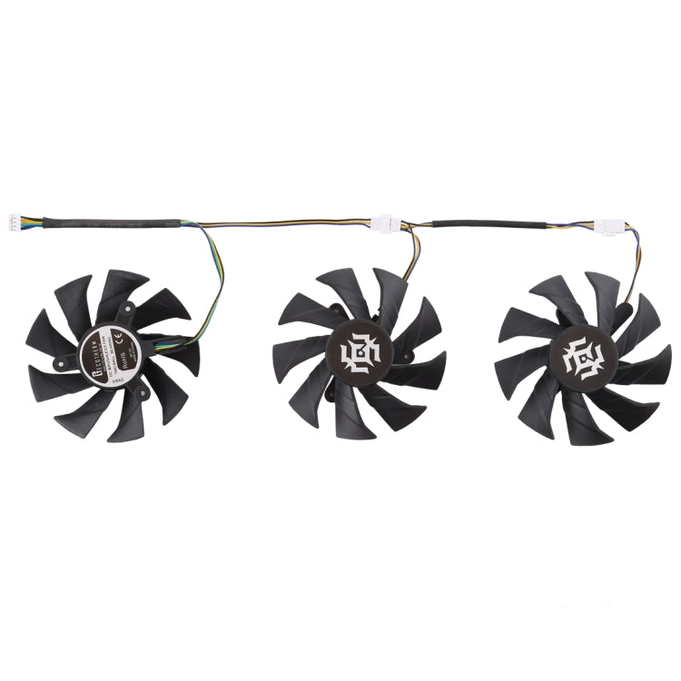 3 quạt làm mát card đồ họa cho Zotac GTX 1070-8GD5 X-OC, Đường kính: 85mm, 0.5A Đường kính: 9.5mm (3 cái)