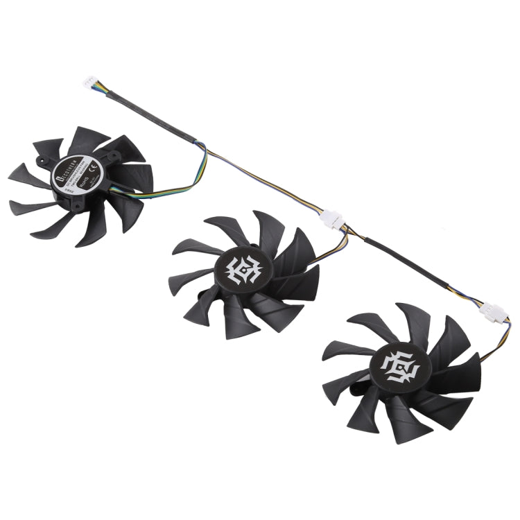3 quạt làm mát card đồ họa cho Zotac GTX 1070-8GD5 X-OC, Đường kính: 85mm, 0.5A Đường kính: 9.5mm (3 cái)
