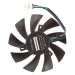 Quạt làm mát thay thế 4 chân hai vòng bi T129215SU cho MSI Gigabyte GTX 1060 RX 480 460 570 580 R9 290X RX 550, đường kính 85mm, 4 chân đực