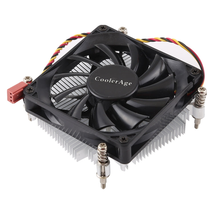 Quạt Tản Nhiệt CPU CoolAge 1155-1U DC 12V 2000PRM 30.5cfm Nhôm, Vòng Bi Thủy Lực cho Intel 1150 1156 1151, 1155-1U Nhôm