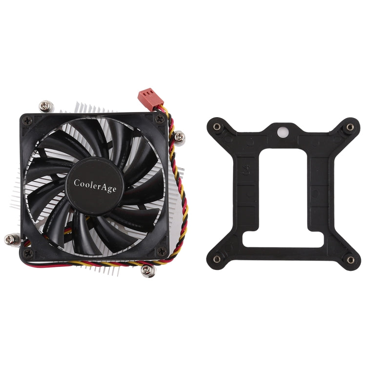 Quạt Tản Nhiệt CPU CoolAge 1155-1U DC 12V 2000PRM 30.5cfm Nhôm, Vòng Bi Thủy Lực cho Intel 1150 1156 1151, 1155-1U Nhôm