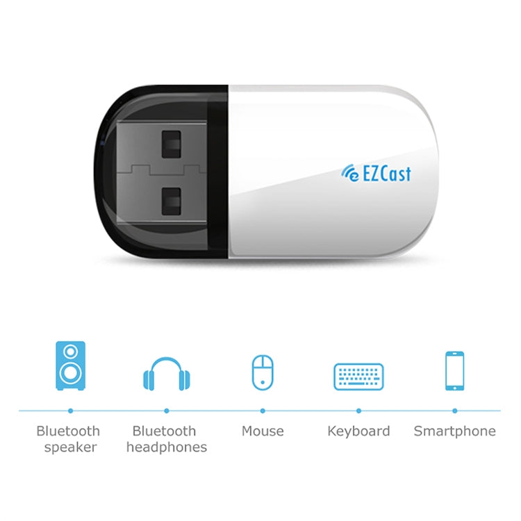 Bộ Chuyển Đổi Không Dây EZCast EZC-5200BS WiFi Băng Tần Kép 600Mbps + Bluetooth USB 2.0
