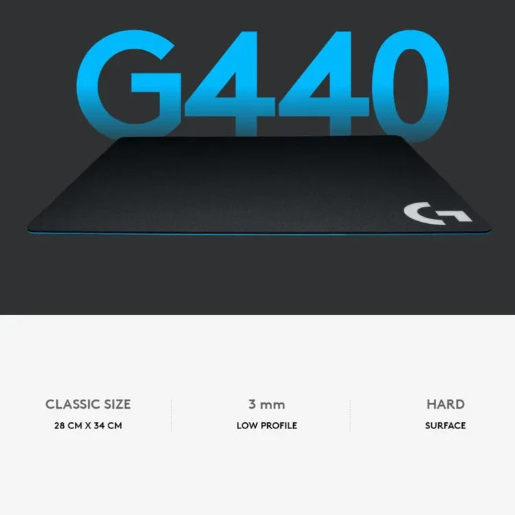 Tấm lót chuột chơi game thể thao điện tử cứng Logitech G440, Kích thước: 34 x 28cm, G440 cứng
