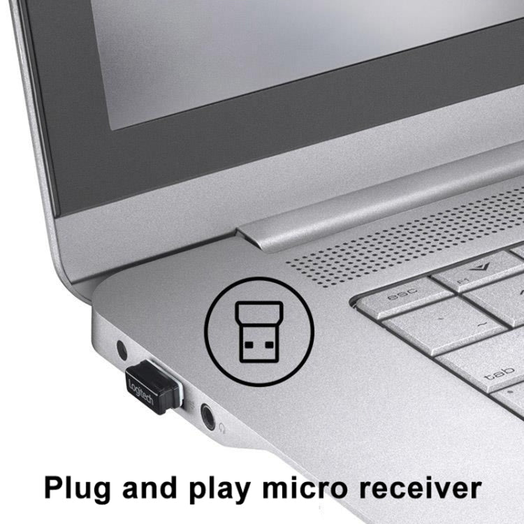 Chuột quang không dây im lặng Logitech M330 với đầu thu Micro USB