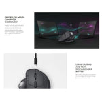 Chuột quang quỹ đạo không dây Bluetooth + Unifying hai chế độ Logitech MX ERGO S 440DPI, MX ERGO S