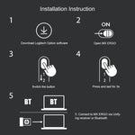 Chuột quang quỹ đạo không dây Bluetooth + Unifying hai chế độ Logitech MX ERGO S 440DPI, MX ERGO S