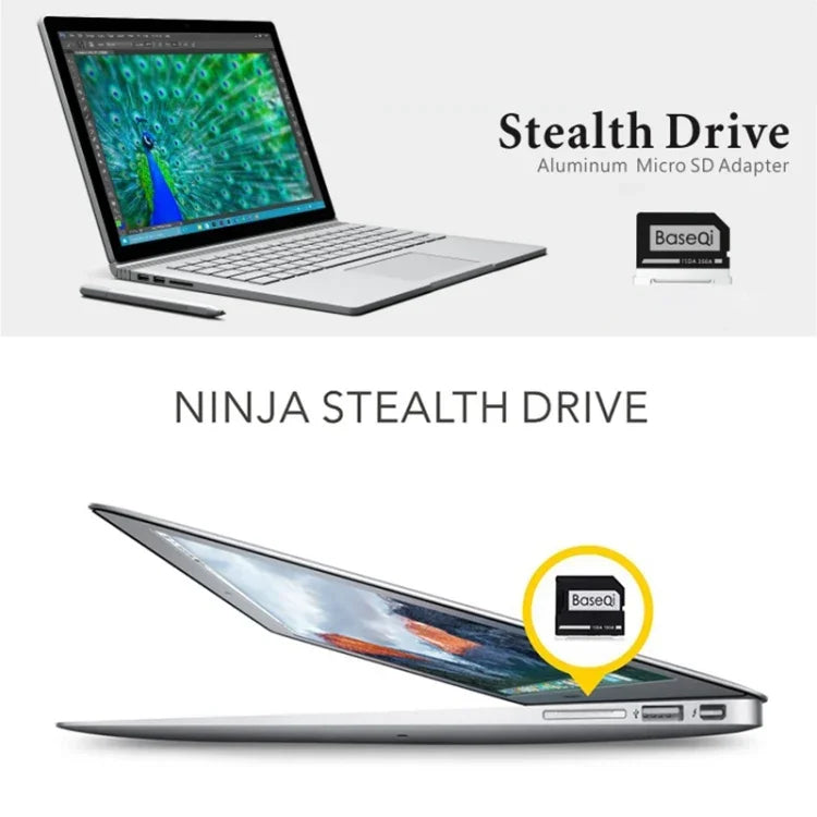 Hộp đựng thẻ SD hợp kim nhôm ẩn BASEQI cho laptop Lenovo Flex4-14, dành cho Lenovo Flex4-14
