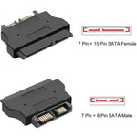 Bộ Chuyển Đổi SATA 22 Chân Cái sang SLIMLINE SATA 13 Chân Đực, SATA 22 Chân Cái sang SATA 13 Chân