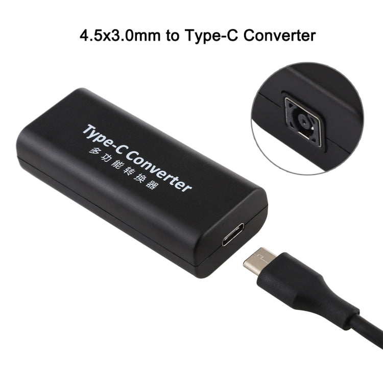 Đầu nối nguồn DC 4.5 x 3.0mm cái sang USB-C / Type C cái với cáp USB-C / Type C dài 15cm, 4.5x3.0mm