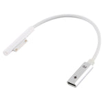 Cáp sạc nhanh PD laptop USB-C / Type-C cái sang 6 chân đực cho Microsoft Surface Pro 9 / 8 / 7 / 6 / 5 / 4 / 3, chiều dài cáp: 0.2m, Pro 9 / 8 / 7 / 6 / 5 / 4 / 3 sang USB-C / Type-C cái màu đen