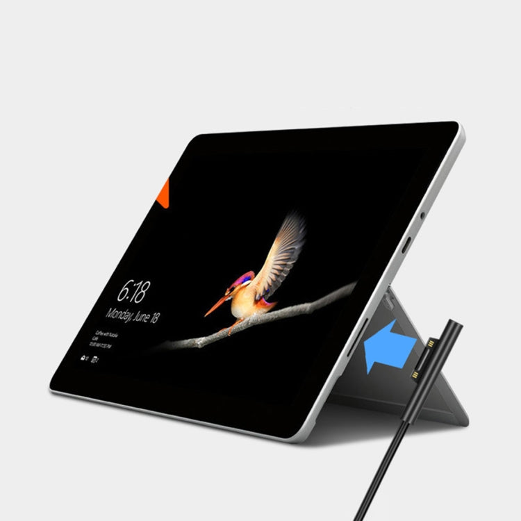 Cáp sạc nhanh PD laptop USB-C / Type-C cái sang 6 chân đực cho Microsoft Surface Pro 9 / 8 / 7 / 6 / 5 / 4 / 3, chiều dài cáp: 0.2m, Pro 9 / 8 / 7 / 6 / 5 / 4 / 3 sang USB-C / Type-C cái màu đen