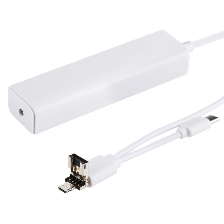Bộ chia HUB 3 trong 1 USB-C / Type-C + Micro USB + 4 cổng USB 2.0, chiều dài cáp: 12cm, 3 trong 1 (Trắng), 3 trong 1 (Đen)