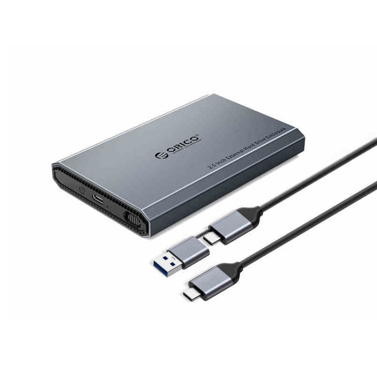 Vỏ ổ cứng cơ học ORICO DD25 C3 2.5 inch Type-C sang Type-C và USB, dung lượng hỗ trợ: 6TB