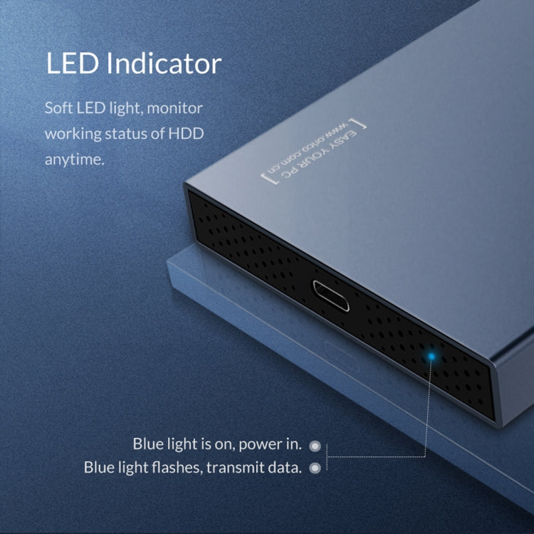 Vỏ ổ cứng cơ học ORICO DD25 C3 2.5 inch Type-C sang Type-C và USB, dung lượng hỗ trợ: 6TB