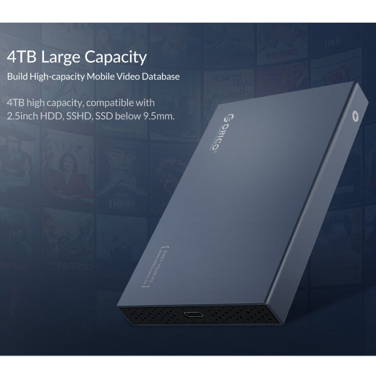 Vỏ ổ cứng cơ học ORICO DD25 C3 2.5 inch Type-C sang Type-C và USB, dung lượng hỗ trợ: 6TB