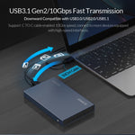 Vỏ ổ cứng cơ học ORICO DD25 C3 2.5 inch Type-C sang Type-C và USB, dung lượng hỗ trợ: 6TB