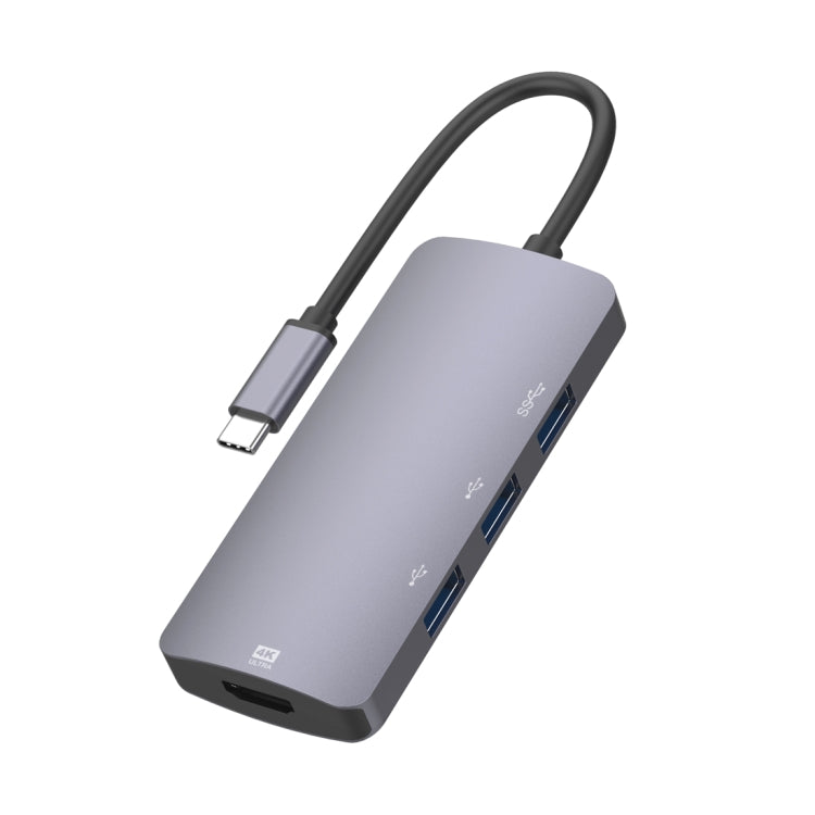 Bộ chia HUB đa chức năng UC912 4 trong 1 4K 30Hz USB 3.0 + 2 cổng USB 2.0 sang USB-C / Type-C, UC912 USB 3.0 + 2 cổng USB 2.0