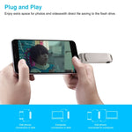 Ổ đĩa flash kim loại xoay 3 trong 1 64G Micro USB + 8 Pin + Type-C có chức năng OTG, 64G USB + 8 Pin + Type-C