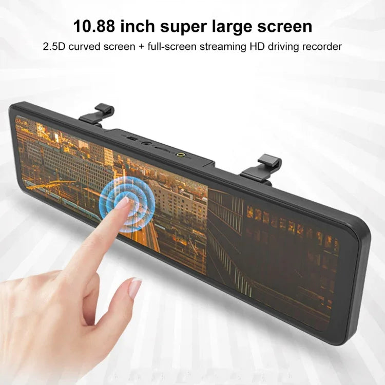 Máy ghi hình lái xe ô tô Anytek T300 Ultra HD 1080P màn hình cảm ứng IPS 10.88 inch, T300