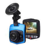 Máy ghi hình DVR ô tô VGA 480P máy quay kỹ thuật số ghi âm giọng nói màn hình LCD 2.4 inch, hỗ trợ thẻ Micro TF 32GB & chức năng nhìn ban đêm hồng ngoại (Đen + Xanh), màn hình LCD 2.4 inch