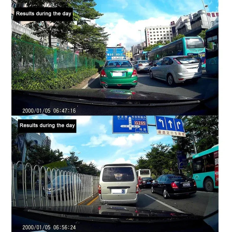 Máy ghi hình DVR ô tô VGA 480P máy quay kỹ thuật số ghi âm giọng nói màn hình LCD 2.4 inch, hỗ trợ thẻ Micro TF 32GB & chức năng nhìn ban đêm hồng ngoại (Đen + Xanh), màn hình LCD 2.4 inch