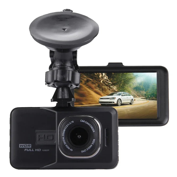 Máy ghi hình DVR ô tô màn hình LCD 3.0 inch HD 720P camera 3.0MP góc nhìn rộng 170 độ, hỗ trợ nhìn ban đêm / phát hiện chuyển động / thẻ TF / HDMI / cảm biến G, 3.0 inch